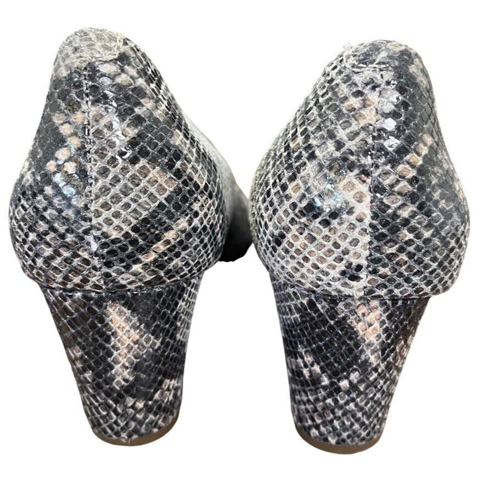 Vionic Gray Snakeskin Wedge Heels - Picture 10 of 16